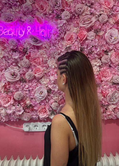 Half Cornrows mit offenen Haaren – Afro Shop Northeim